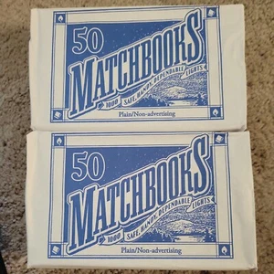 Wholesale Lot 2 Boxes White Match Books 100 Match Books - Picture 1 of 1