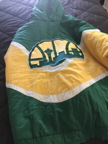 Seattle Supersonics Vintage Apex One Jacket Mens XL NO ZIP Cover