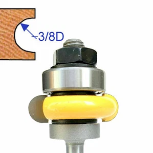 1pc 1/4" shank 3/8" Diameter w/Top Bearing Flute Router Bit S - Picture 1 of 12