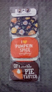 (3) Thanksgiving / Pumpkins / Fall  Face Masks for Adults        a - Picture 1 of 5