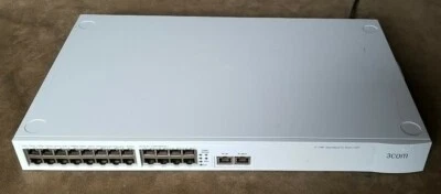 3Com SuperStack 3 Switch 4226T 24 Port 100/10 3C17300 Managed Switch +Power Cord - Image 1 of 4