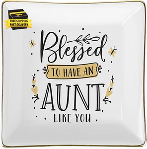 Blessed to Have an Aunt like You Jewelry Dish Tray - Mothers Day Gifts for Aunts - Picture 1 of 5
