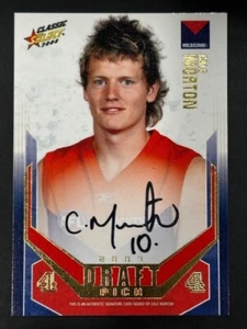 2008 Select AFL Classic Draft Pick Signature Gold DPG4 Cale Morton 005/400 - Picture 1 of 1