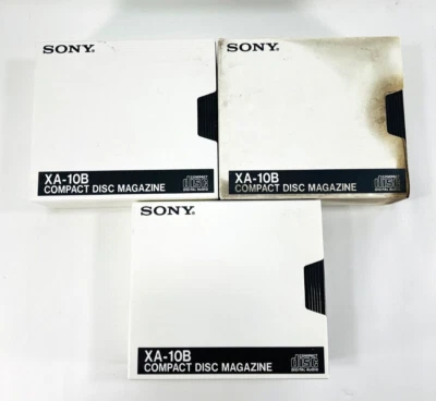 Sony XA-10B 10-Compact DISC Magazine Automatic Changer Cartridge-Lot of 3 w/Box - Image 1 of 4