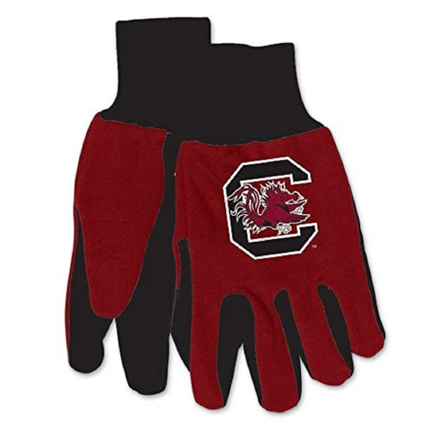 South Carolina Gamecocks Two Tone Gloves - Adult Size [NEW] NCAA Work Glove Cold Cover