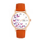 Toff London TLWS-49387 Damski fioletowy zegarek motylkowy