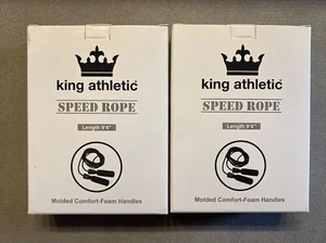 SET OF TWO King Athletic Jump Rope Speed Comfort Foam Handles 9'4" Adjustable - Picture 1 of 3