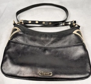 Mimco Black With Gold Accents Leather Crossbody/Shoulder Bag - Picture 1 of 24