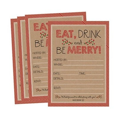 25 convites de festa de Natal para convites de festa de fim de ano - Pré Natal... - Imagem 1 de 4