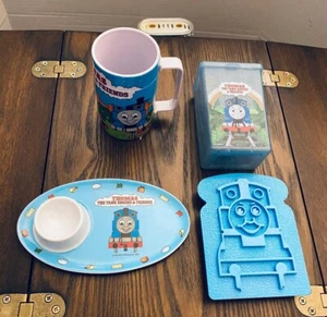 THOMAS & FRIENDS JUICE BOX HOLDER, EGG PLATE, TOAST STAMP, PUZZLE CUP - RARE!! - Picture 1 of 7