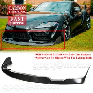 For Toyota GR Supra A90 A91 20-24 AG Style Carbon Fiber Front Bumper Lip Spoiler - Foto 1 di 8