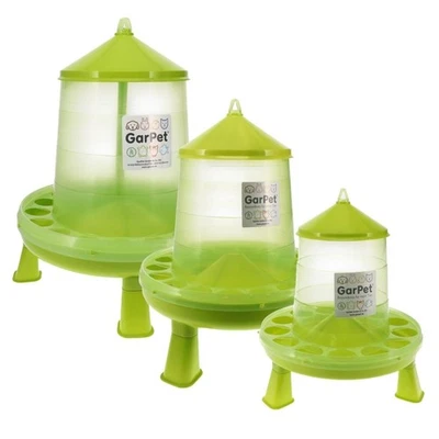 Geflügel Futterautomat mit Stand Füßen 2 4 6 8 Kg Trog Hühner Futter Spender - Bild 1 von 4