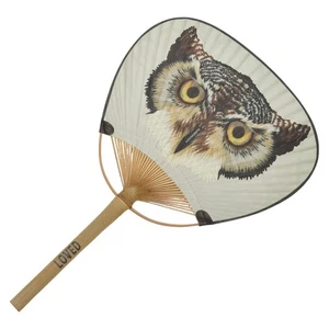 GUCCI Owl LOVED Uchiwa fan Women 【Used】 - Picture 1 of 7