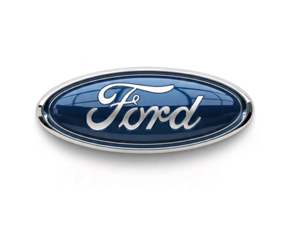 Blue & Chrome 2005-2014 Ford F150 Front Grille/ Tailgate 9 inch Oval Emblem 1PC - Image 1 of 3