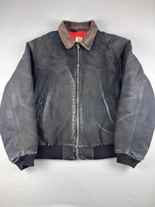 Vintage Carhartt Santa Fe Jacket Mens Size XL Faded Black Distressed Style 90s - Picture 1 of 13
