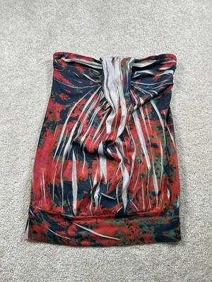 T-Bags Los Angeles Mujer Pequeño Multicolor Sin Tirantes Acanalado Boho Tubo Top Foto 1 de 4