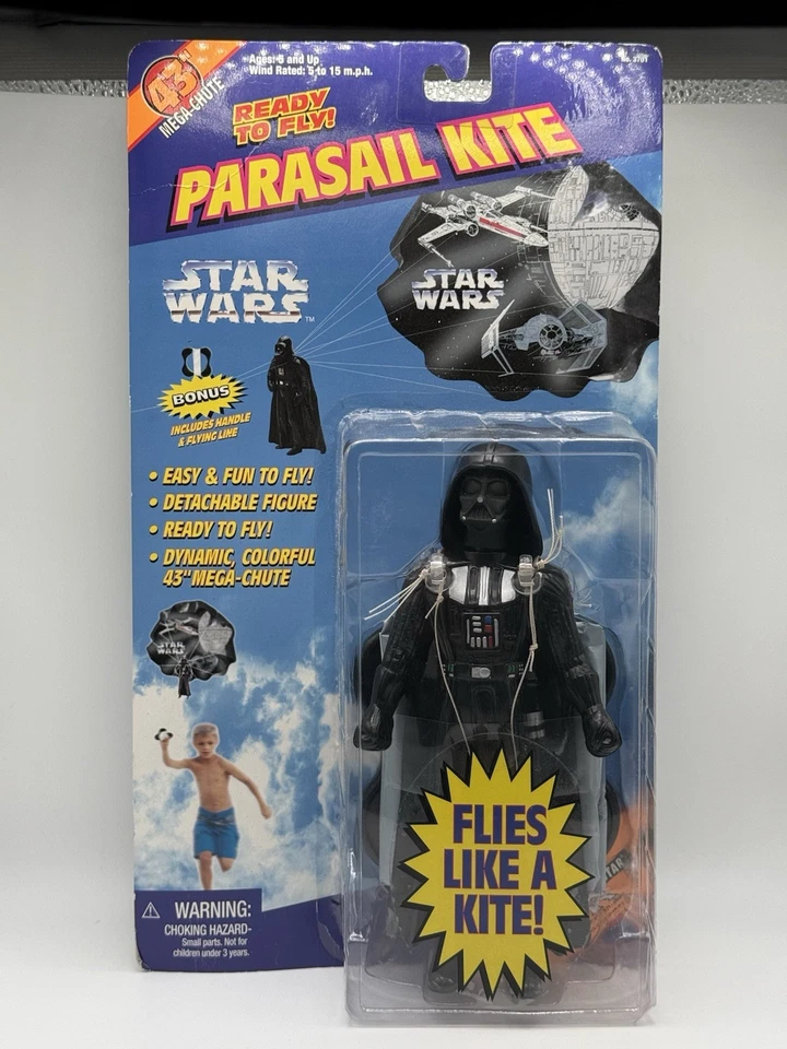 Star Wars Darth Vader 1997 Parasail 43” Mega Chute Kite Figure ToyBiz