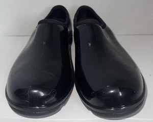 NEU DAMEN GRÖSSE 8 REGEN SLIPPER SCHWARZ GUMMI VON DKSUKO - Bild 1 von 5