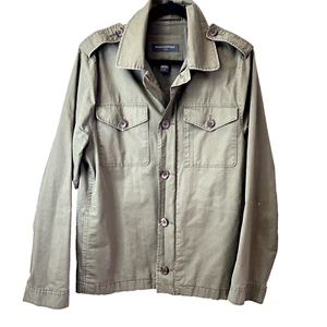 Banana Republic Men's Army Green Military Cotton Jacket Pockets SZ M - Picture 1 of 14
