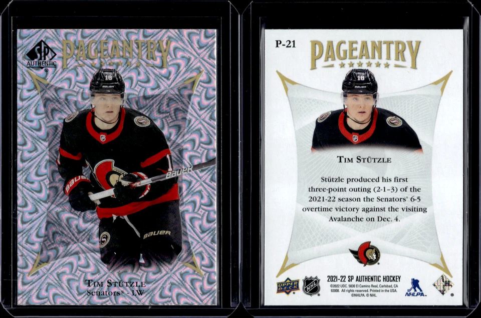 2021-22 Upper Deck SP Authentic Pageantry P-21 Tim Stutzle - Image 1 of 1