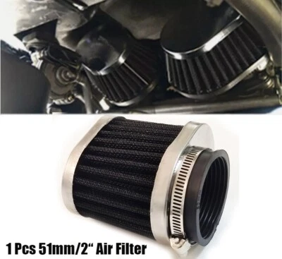 1*Limpador universal de filtro de ar de motocicleta 51mm para entrada de ar frio ATV de carro - Imagem 1 de 4