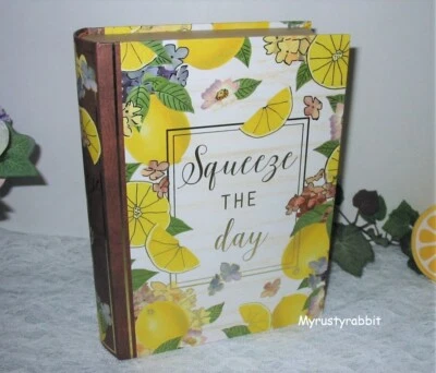 Caja de libros de recuerdo de limón Pooch & Sweetheart ~ 8-1/2" detalles de lámina dorada #81242 Foto 1 de 4