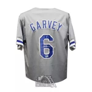 Steve Garvey Autographed Los Angeles Custom Gray Baseball Jersey - BAS - Picture 1 of 2