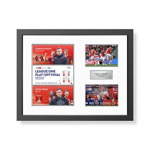 Charlton Athletic 2025 League 1 Play Off Vincitori Finali Programma Espositore Incorniciato - Foto 1 di 1