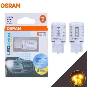 OSRAM LED T20 12V WY21W Yellow 1W Auto Side Marker Lamps OEM Turn Signal Lights - Bild 1 von 7