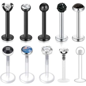 Hypoallergene 16G Lippenpiercings aus Chirurgenstahl, sicher & elegant, 10 Stück - Bild 1 von 2