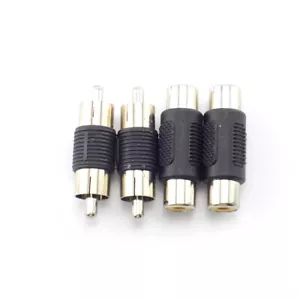 10X Dual Rca Male to male female to female Adapter AV Audio cable Coupler Plug - Picture 1 of 6