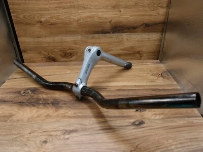 1998 steel riser handlebar Schauff + adjustable quill stem Tattoo Kalloy 25.4 mm - Image 1 of 4