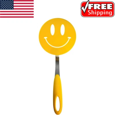 Spatula Cooking Utensil Silicone Sturdy Steel Handle Non Stick Cookware Smiley. - Imagem 1 de 3