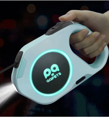 Retractable dog leash with led light. Dog leash For Day Or Night Time. 16 ‘ Long - Изображение 1 из 4