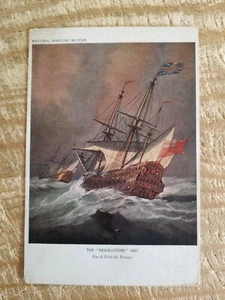 THE RESOLUTION 1667 BY VAN THE VELDE THE YOUNGER.VTG ART POSTCARD*P11 - Picture 1 of 2