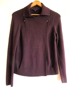 Eileen Fisher Burgundy Cardigan Silk Blend Size: M - Image 1 of 4