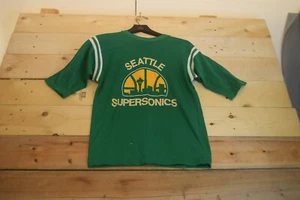 Camicia vintage Seattle Supersonics Artex punto singolo anni 70 USA Sonics - Foto 1 di 5