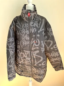 Mens Ecko Unltd. Black and Grey Graffiti Coat Size XL - Picture 1 of 13