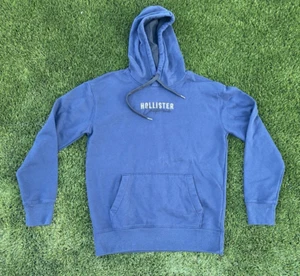 HOLLISTER California Hoodie Mens Size Sm Embroidered Logo Navy Blue Pullover - Picture 1 of 5