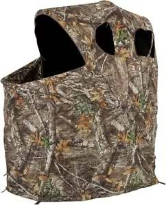 Durable Camouflage Ground Blind Chair - Lightweight, Easy Transport, Mossy Oak - Picture 1 of 1