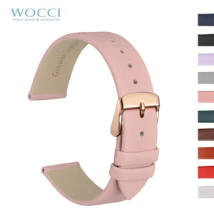 Correa de reloj de cuero genuino WOCCI para mujer 8 mm 10 mm 12 mm 14 mm 16 mm 18 mm 20 22 mm - Imagen 1 de 92