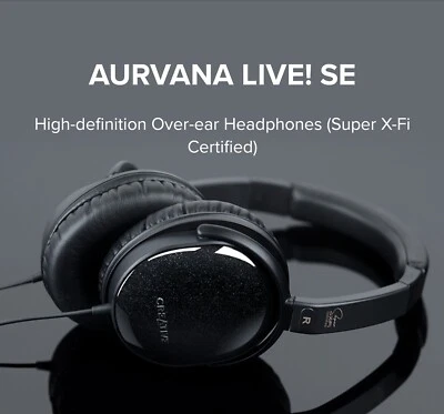 Creative Aurvana Live! SE – Over-Ear Headphones with Padded Headband New/Sealed - Image 1 of 3