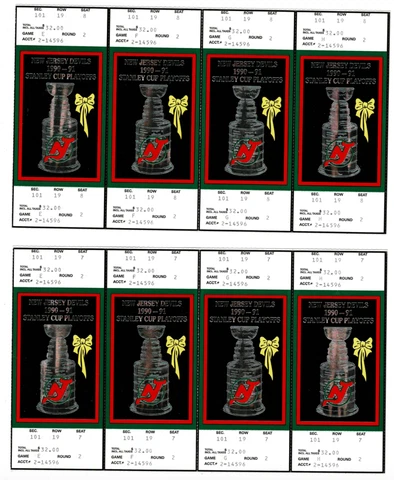 New Jersey Devils 1991 Stanley Cup Finals Phantom Ticket Block! 10388 Cover