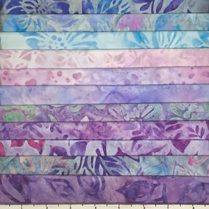 Lot 11 Fat Quarters Flower Garden #2 Batik Lunn Fabric FQ Pack Cotton Handmade - Picture 1 of 2