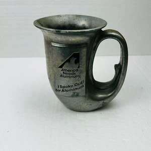 Vintage America Needs Aluminum Pewter Drinking Horn Artisan Lancaster, PA - Picture 1 of 7