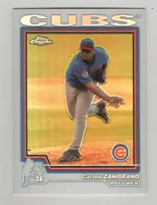 2004 Topps Chrome White Refractor #136 Carlos Zambrano Chicago Cubs BV$4 - Picture 1 of 1