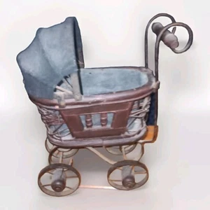 Baby Stroller Doll Carriage 30x20cm Genuine Antique Victorian Great Britain VGC - Picture 1 of 9