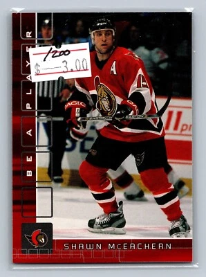 SHAWN MCEACHERN 2001 ITG IN THE GAME #81 BE A PLAYER SP 19/200 OTTAWA SENATORS - Image 1 of 2