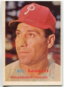 1957 Topps #241 Joe Lonnett Philadelphia Phillies - Rookie Card - Picture 1 of 2