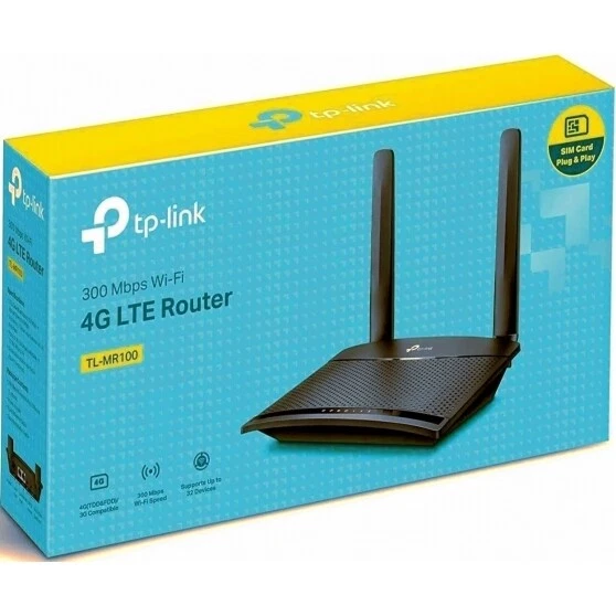 Router 4G LTE Modem con SIM Internet Mobile TP-Link MR100 Wifi RJ45 Ethernet - Immagine 1 di 4